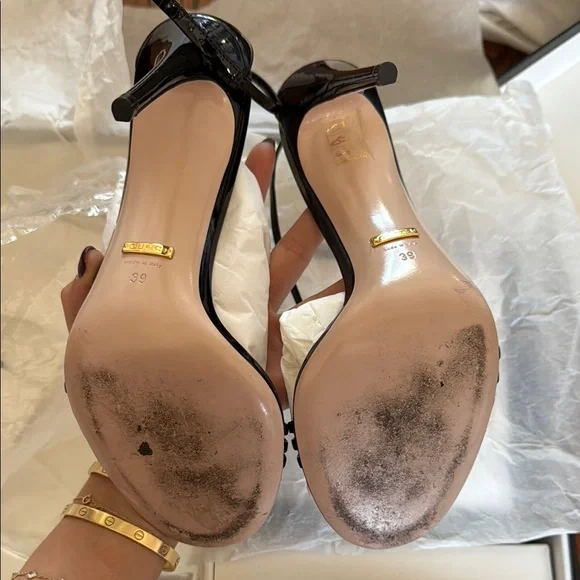 Gucci Black Transparent Strap Heels - Picture 6 of 15